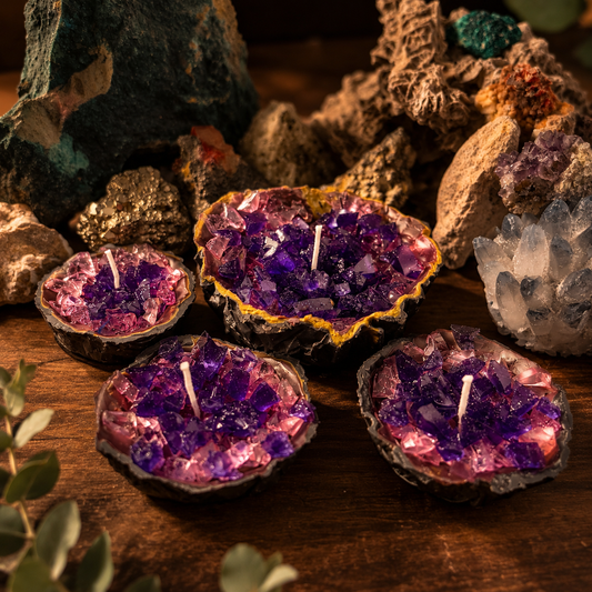 Set velas tipo cuarzo 300gr